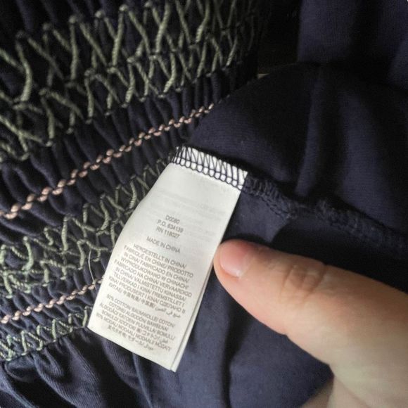 Boden Women's Navy Blue Smocked Jersey Midi Square Neck Dress Size … - Picture 8 of 9